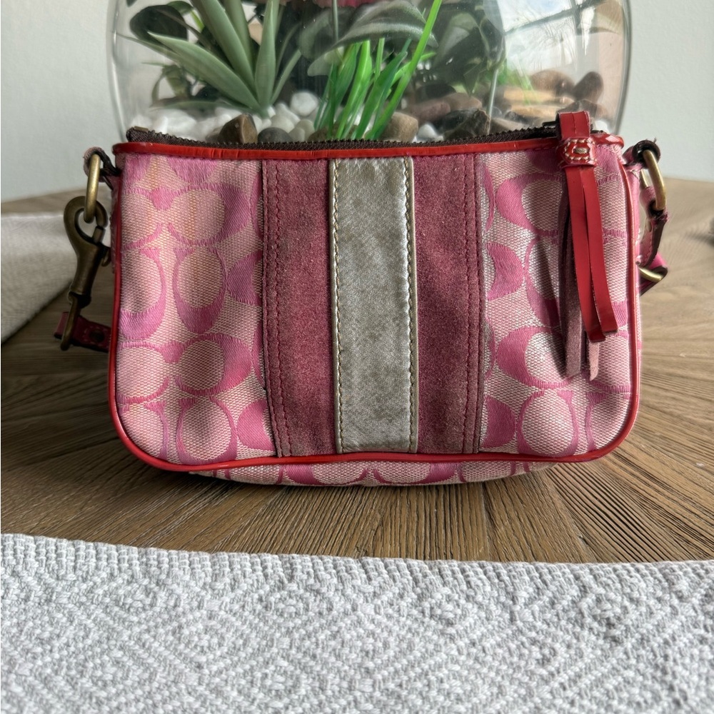 Vintage Coach Pink and Red Mini Bag